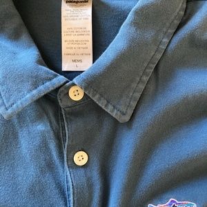 Patagonia Trout Fitz Roy Polo Shirt - Navy